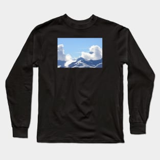 Winter landscape the way / Swiss Artwork Photography Long Sleeve T-Shirt